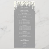 Gray Twinkle Lights Hochzeitsprogramm Programm (Rückseite)
