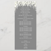 Gray Twinkle Lights Hochzeitsprogramm Programm (Rückseite)