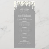 Gray Twinkle Lights Hochzeitsprogramm Programm (Rückseite)