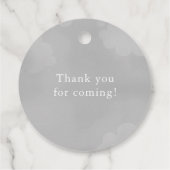 Gray Twinkle Little Star Baby Dusche Geburtstag Geschenkanhänger (Rückseite)