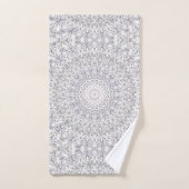 Gray und Lilac Mandala Pattern Badhandtuch Set (Handtuch)