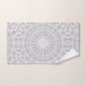 Gray und Lilac Mandala Pattern Badhandtuch Set (Handtuch)