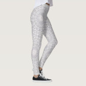 Gray und Lilac Mandala Pattern Leggings (Rechts)
