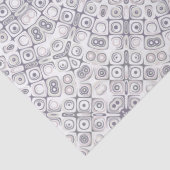Gray und Lilac Mandala Pattern Seidenpapier (Detail)