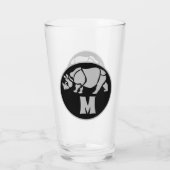 Gray Unicorn Rhino Monogram Glas (Rückseite)