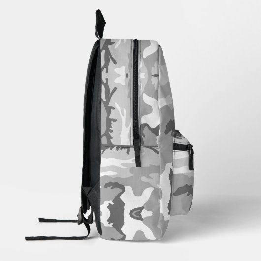 Gray Urban Military Camouflage Pattern Bedruckter Rucksack (Links)