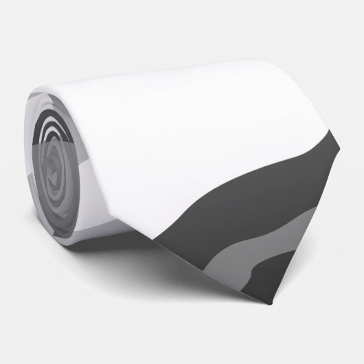 Gray Urban Military Camouflage Pattern Krawatte (Gerollt)