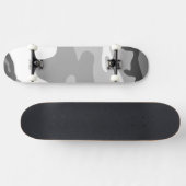 Gray Urban Military Camouflage Pattern Skateboard (Horizontal)