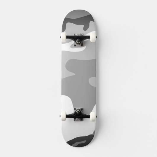 Gray Urban Military Camouflage Pattern Skateboard (Vorderseite)