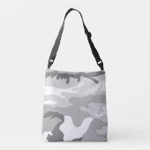 Gray Urban Military Camouflage Pattern Tragetaschen Mit Langen Trägern (Rückseite)