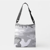 Gray Urban Military Camouflage Pattern Tragetaschen Mit Langen Trägern (Vorderseite)