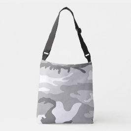 Gray Urban Military Camouflage Pattern Tragetaschen Mit Langen Trägern