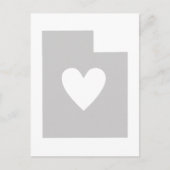 Gray Utah Form mit Heart Gray Utahan Liebe Adore Postkarte (Vorderseite)