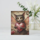 Gray Vampire Cat Fairy Postkarte (Stehend Vorderseite)