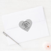 Gray Vatertag Business Heart Shape Sticker (Umschlag)