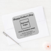 Gray Vatertag Business Square Sticker (Umschlag)