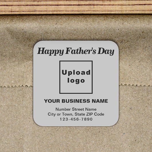 Gray Vatertag Business Square Sticker