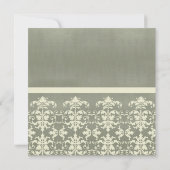 GRAY VELVET WHITE DAMASK CLASSIC WORKSHOP EVENT EINLADUNG (Rückseite)