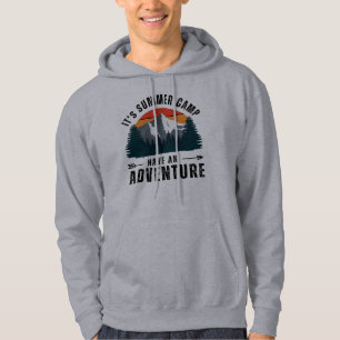Gray Vintag Retro Bergsee-Zauber im Val Piora Camp Hoodie