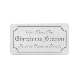 Gray Vintage Weihnachtsgeschenke Label Stickers Adressaufkleber