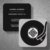 Gray Vinyl LP | QR-Code Quadratische Visitenkarte