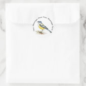 Gray Wagtail Runder Aufkleber (Tasche)