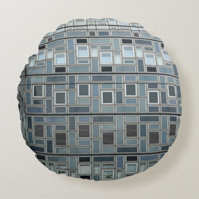 Gray wall paint building rundes kissen (Vorderseite)