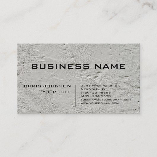 Gray Wall Trendy Stylish Consultant Visitenkarte (Vorderseite)