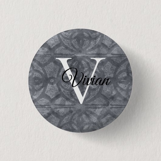 Gray Watercolor Button (Vorderseite)