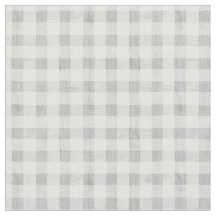 Gray Watercolor Gingham Fabric Stoff