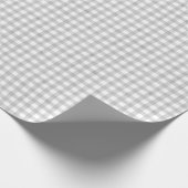 Gray Watercolor Gingham Wrapping Paper Geschenkpapier (Ecke)