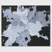 Gray Watercolor Marble Goth Geschenkpapier (Flach)