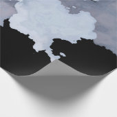 Gray Watercolor Marble Goth Geschenkpapier (Ecke)