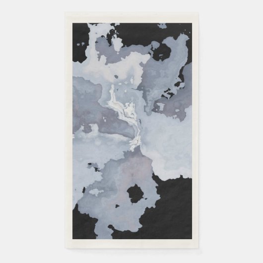Gray Watercolor Marble Goth Serviette (Vorderseite)