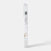 Gray Watercolor Wash Personalized Photo with Name iPhone Hülle (Linke Seite)