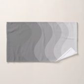 Gray Wavey Stripe Modern Badhandtuch Set (Handtuch)