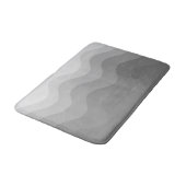 Gray Wavey Stripe Modern Bath Mat Badematte (Schrägansicht)