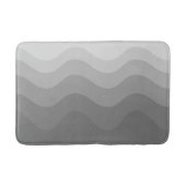 Gray Wavey Stripe Modern Bath Mat Badematte (Vorderseite)