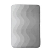 Gray Wavey Stripe Modern Bath Mat Badematte (Vorderseite Vertikal)