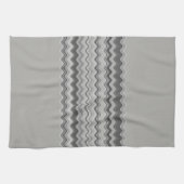 Gray Wavy Zigzag Muster Geschirrtuch (Horizontal)
