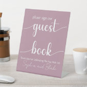 Gray Wedding Guest Book Pedestal Sign Sockelschild (In SItu)