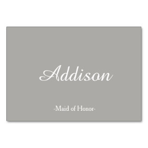 Gray Wedding Platzkarten Tischnummer