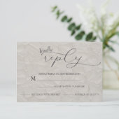 Gray Wedding Simple RSVP Karte (Stehend Vorderseite)
