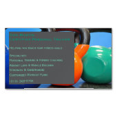 Gray Weights Gym Personal Trainer Fitness Center Magnetische Visitenkarte (Vorderseite)