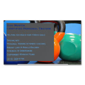Gray Weights Gym Personal Trainer Fitness Center Magnetische Visitenkarte (Vorderseite)