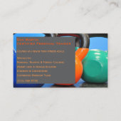 Gray Weights Gym Personal Trainer Fitness Center Visitenkarte (Vorderseite)