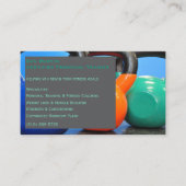 Gray Weights Gym Personal Trainer Fitness Center Visitenkarte (Vorderseite)