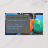 Gray Weights Gym Personal Trainer Fitness Center Visitenkarte (Vorderseite)