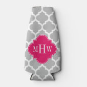 Gray Welch marokkanischer #5 Raspberry 3 Initial M Flaschenkühler (Vorderseite)
