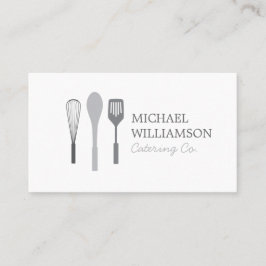 GRAY WHISK SPOON SPATULA LOGO for Catering, Koch Visitenkarte